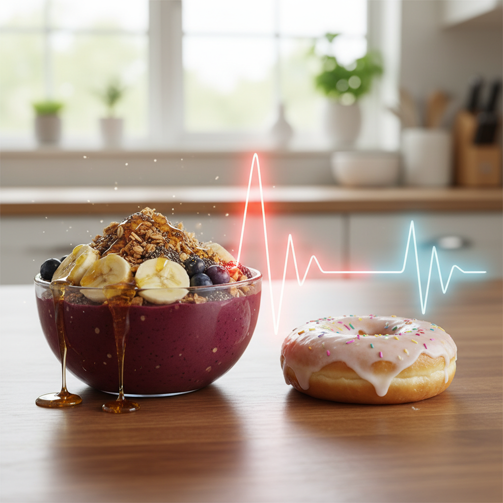 This “Healthy” Smoothie Bowl Spikes Blood Sugar Worse Than a Donut (Glycemic Data Shows)